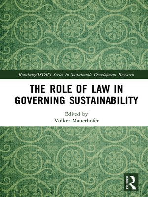 cover image of The Role of Law in Governing Sustainability